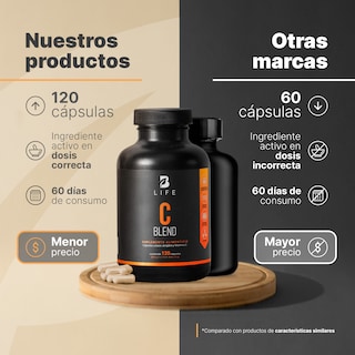 Foto 3 | Protección y bienestar con Vitamina C y Raíz de Jengibre C Blend B Life. 120 cápsulas