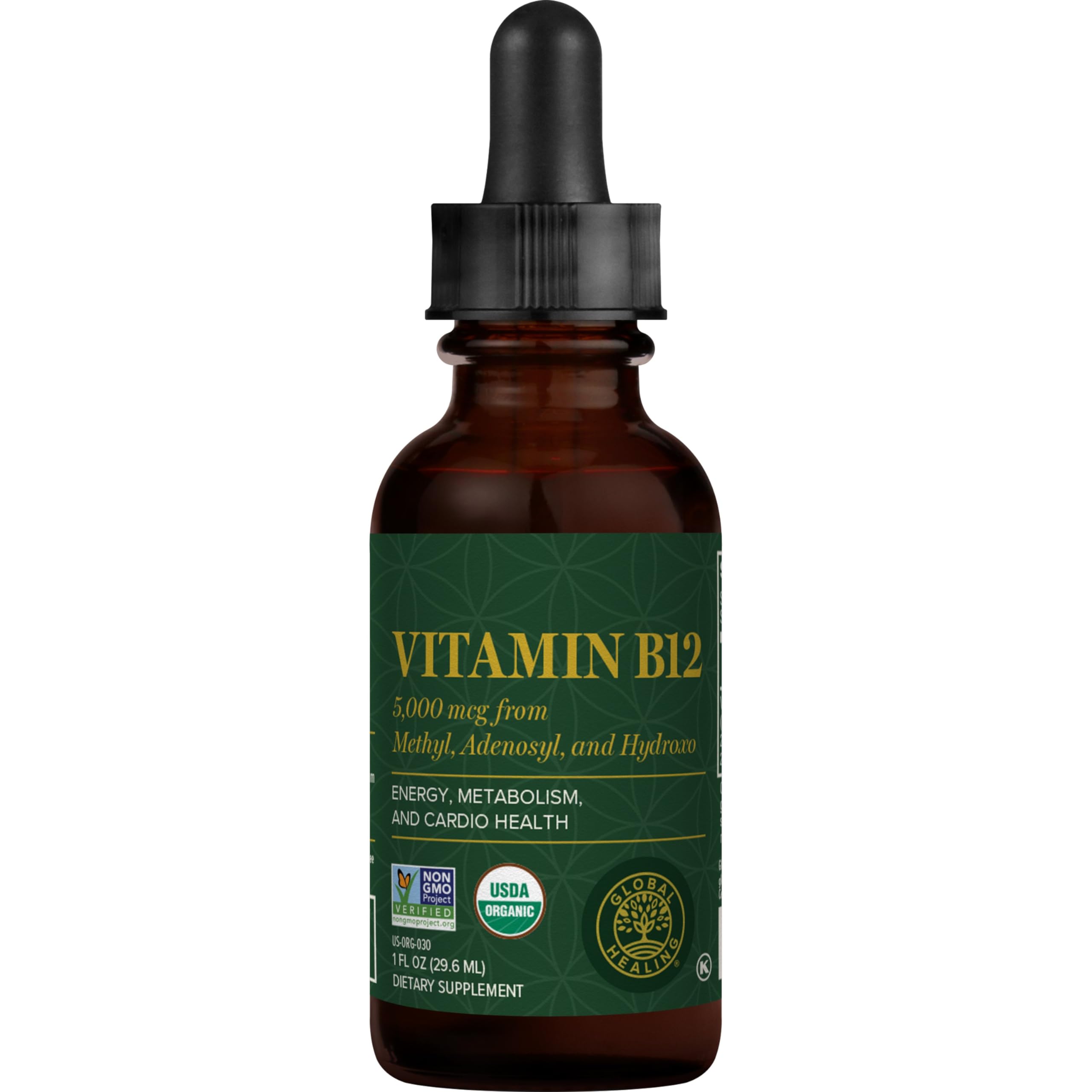 Foto 2 pulgar | Vitamina B12 Global Healing Tri-Blend 5000 mcg Sublingual 30 ml - Venta Internacional