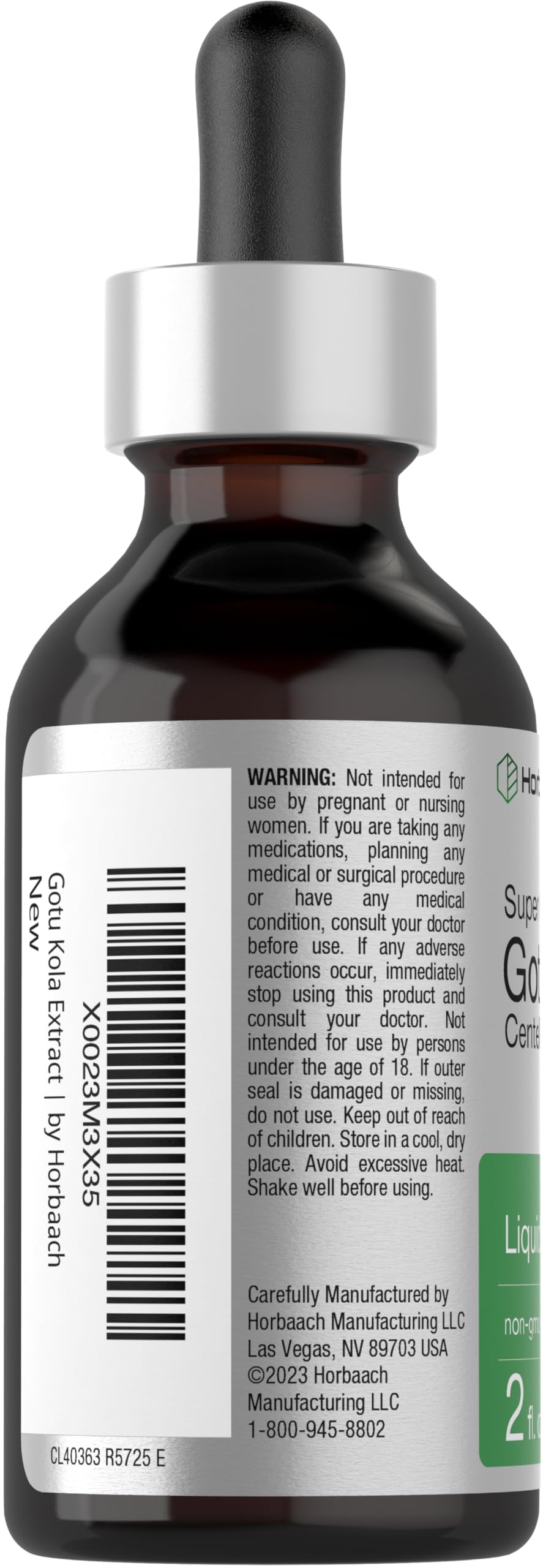 Foto 4 pulgar | Suplemento Horbäach Gotu Kola 60 ml- Venta Internacional