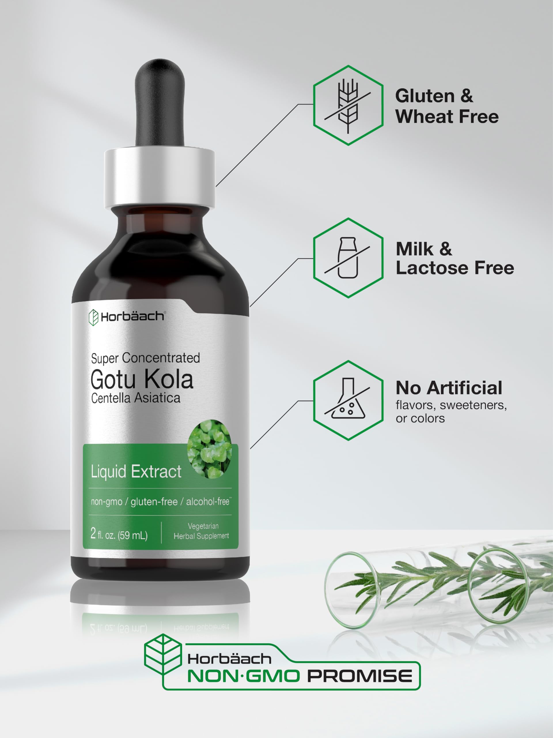 Foto 6 pulgar | Suplemento Horbäach Gotu Kola 60 ml- Venta Internacional