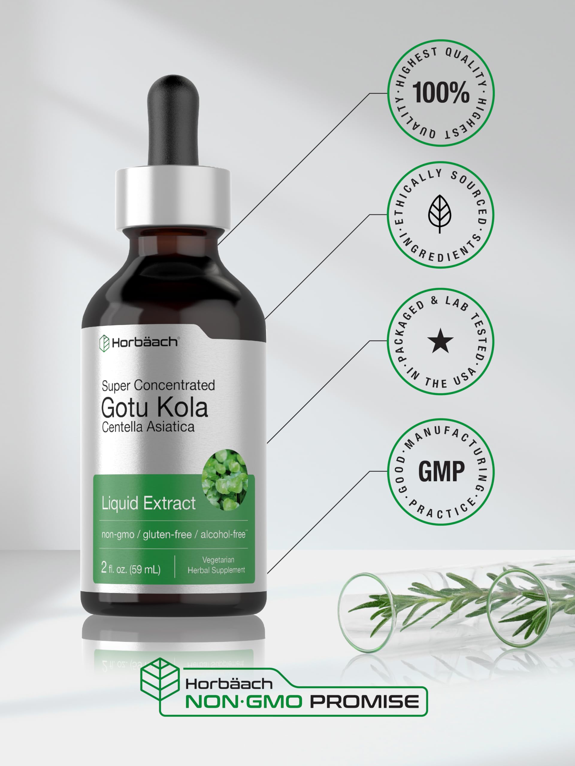 Foto 7 pulgar | Suplemento Horbäach Gotu Kola 60 ml- Venta Internacional
