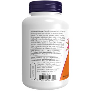 Foto 3 | Suplemento Now de Vitamina C Liposomal 120 Cápsulas Vegetarianas - Venta Internacional