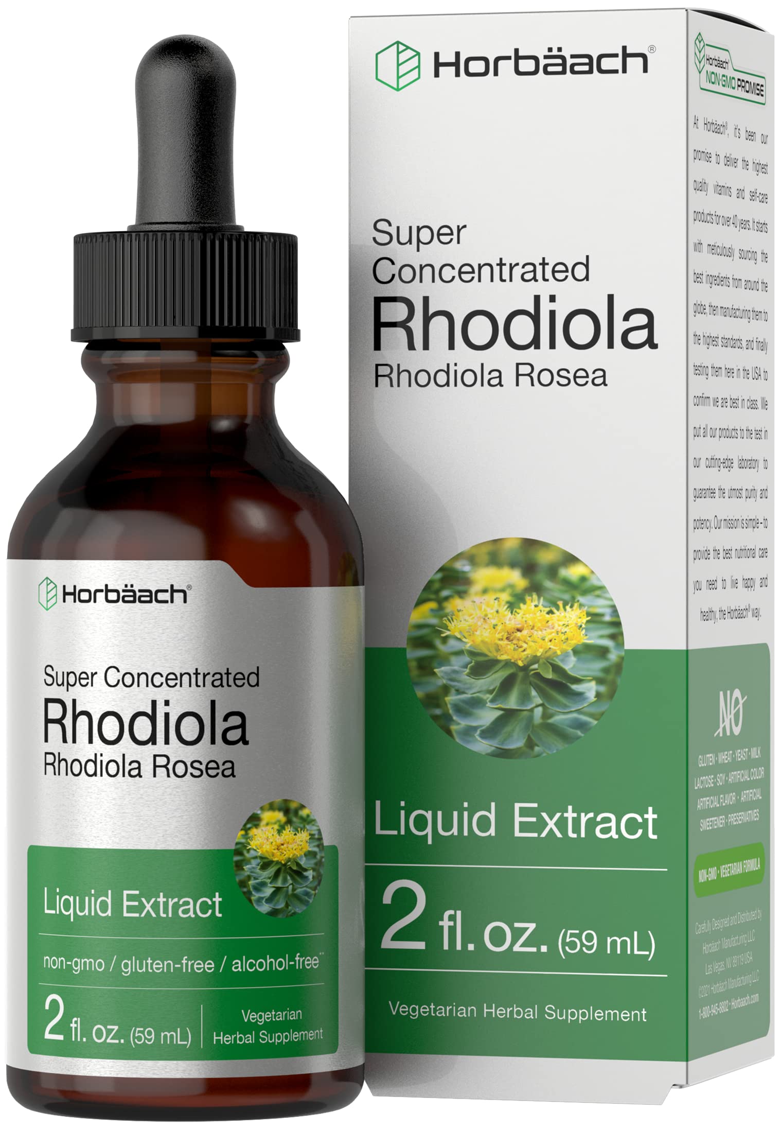 Suplemento Horbäach Tintura de Rhodiola Rosea 60 ml- Venta Internacional