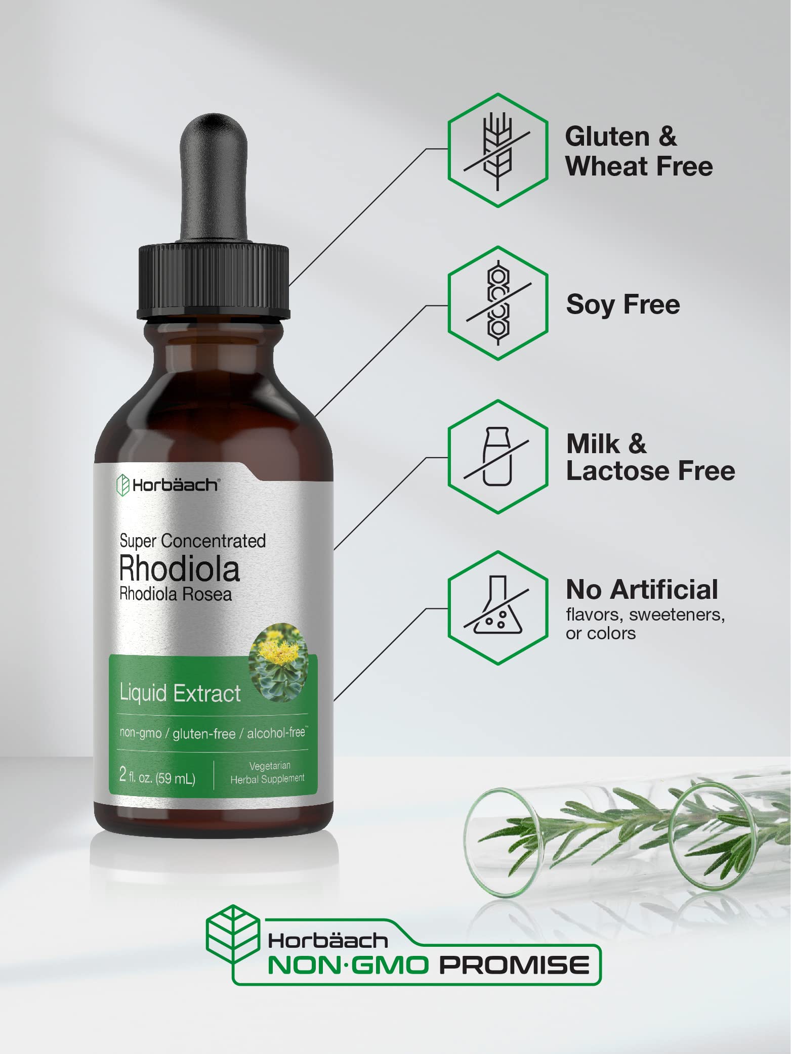 Foto 4 | Suplemento Horbäach Tintura de Rhodiola Rosea 60 ml- Venta Internacional