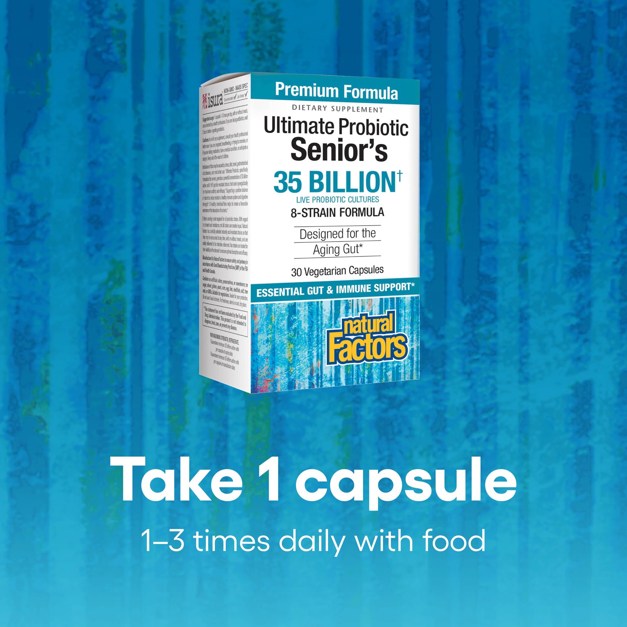 Foto 7 pulgar | Suplemento Natural Factors Ultimate Probiotic Senior's 30 Cápsulas-Venta Internacional