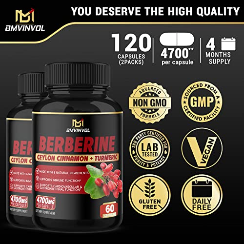 Foto 8 pulgar | Suplemento de Berberina 4700 mg más Canela de Ceilán 120  2 Paquetes - Venta Internacional