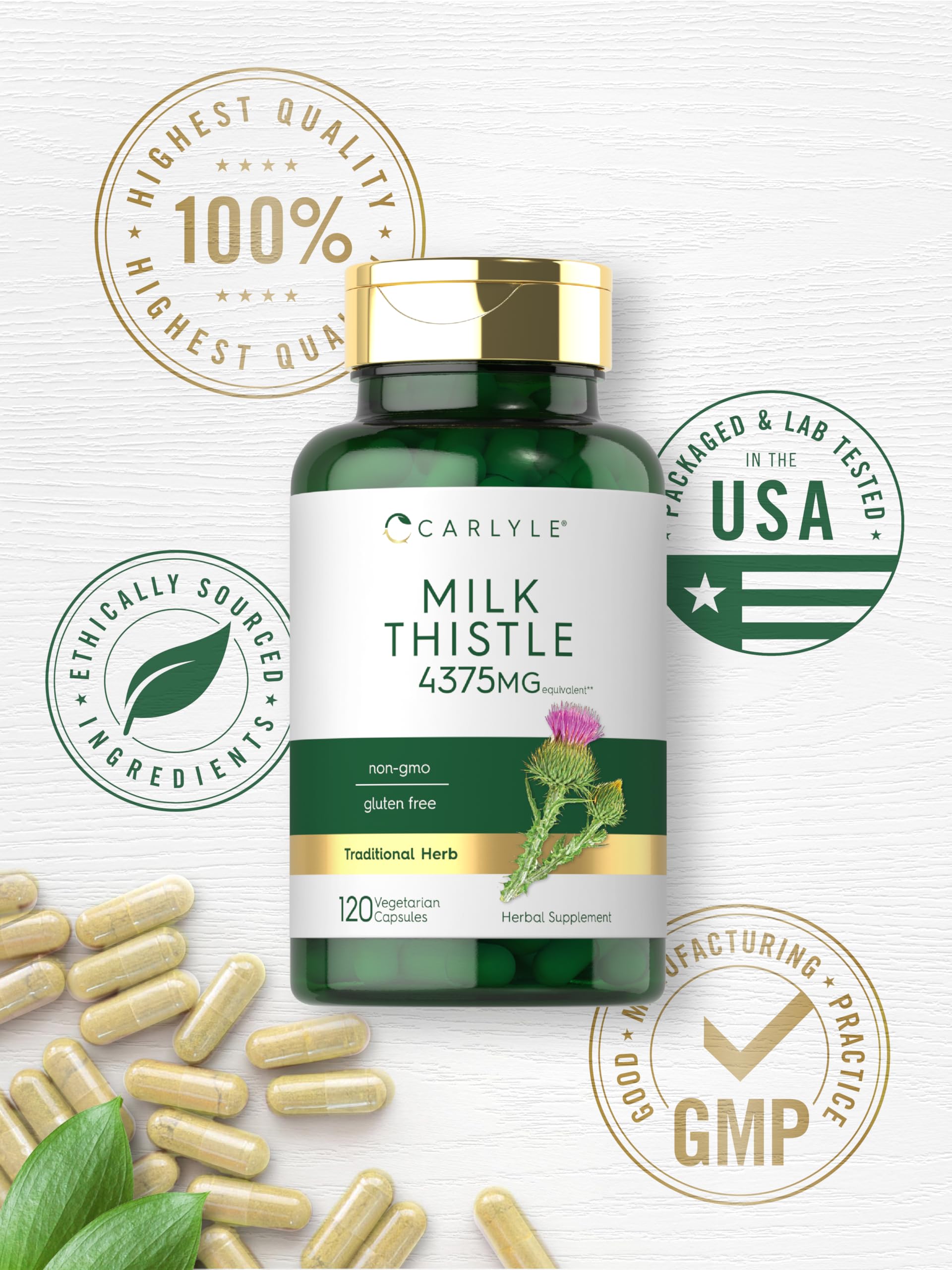 Foto 7 pulgar | Suplemento Carlyle Milk Thistle 4375 Mg 120 Cápsulas - Venta Internacional
