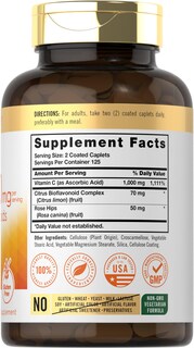 Foto 2 | Suplemento Carlyle de Vitamina C 1000 mg con Bioflavonoides 250 Cápsulas - Venta Internacional