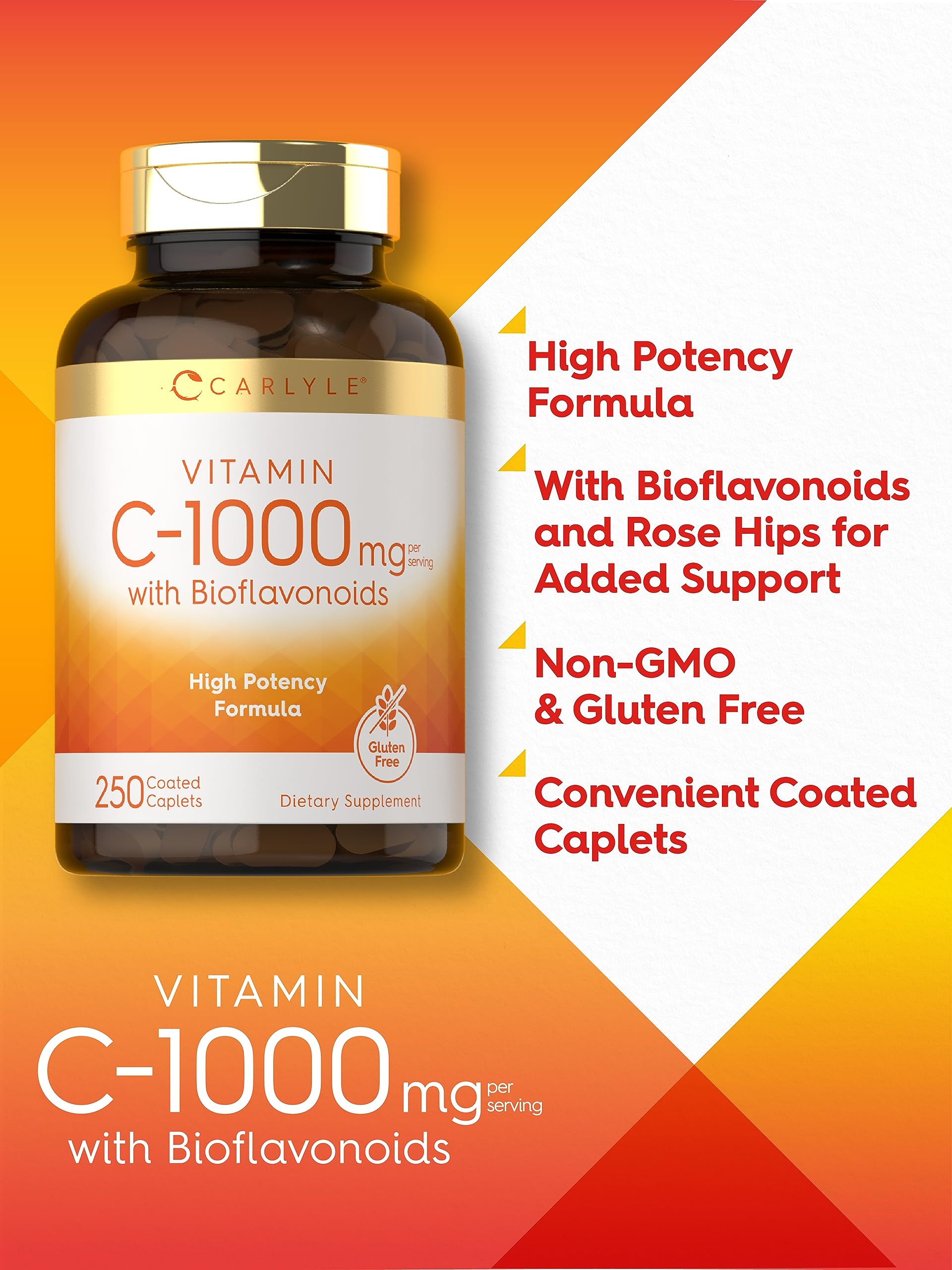 Foto 5 pulgar | Suplemento Carlyle de Vitamina C 1000 mg con Bioflavonoides 250 Cápsulas - Venta Internacional