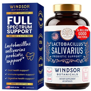 Foto 1 | Cápsulas Probióticas Windsor Botanicals Lactobacillus Salivarius 60 Cápsulas - Venta Internacional