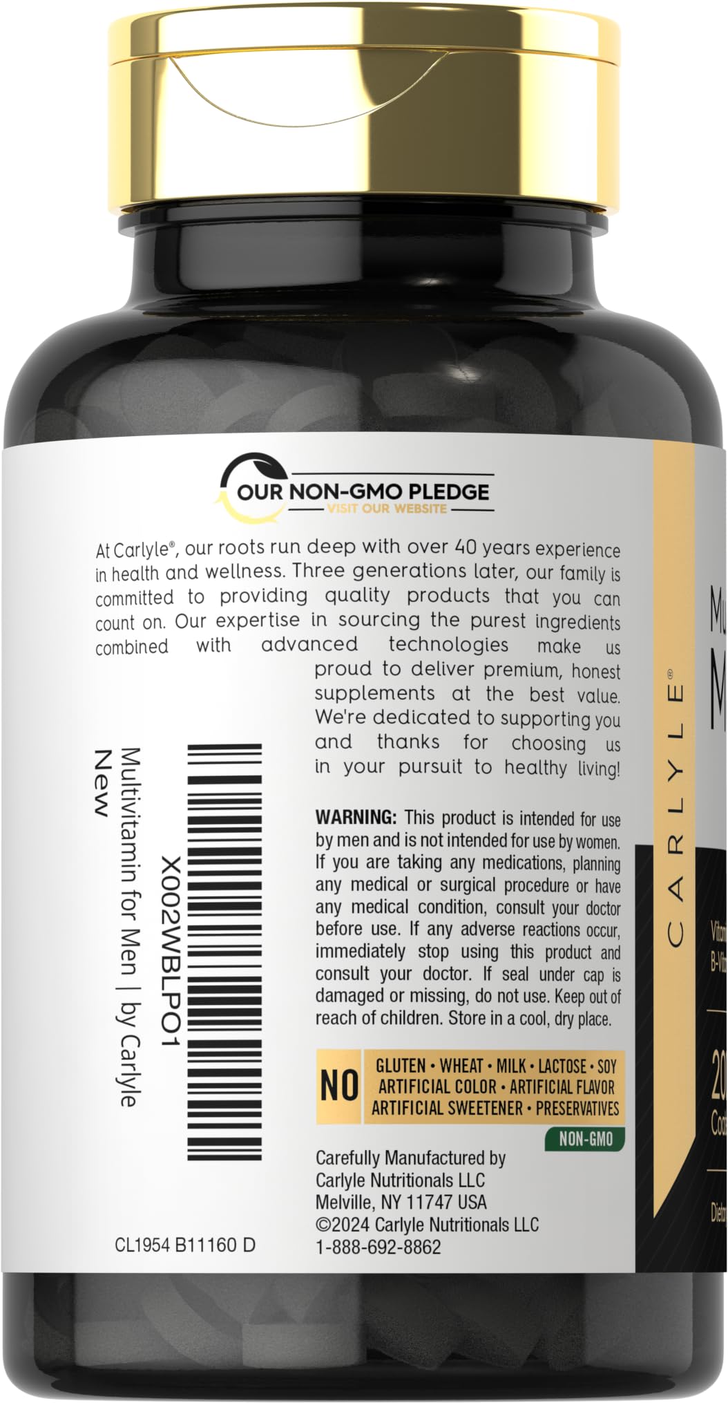 Foto 4 pulgar | Suplemento Multivitamínico Carlyle para Hombres Mayores de 50 Años 200 Comprimidos - Venta Internacional