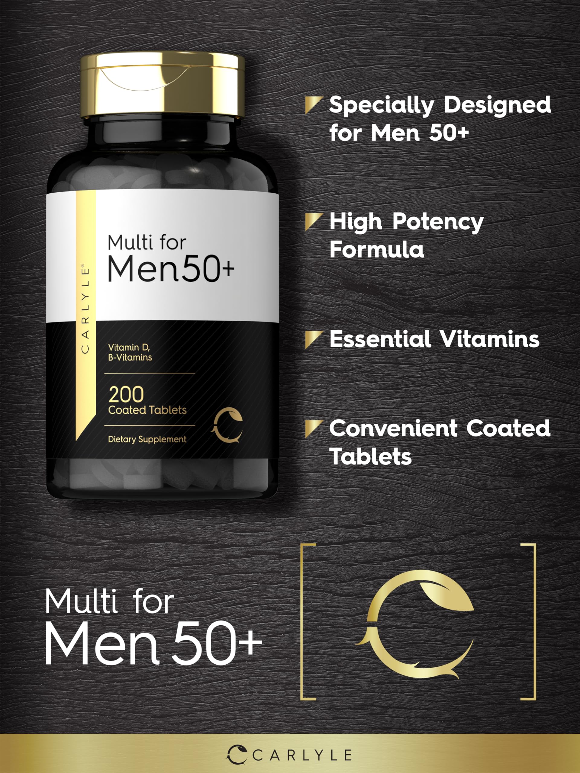 Foto 5 pulgar | Suplemento Multivitamínico Carlyle para Hombres Mayores de 50 Años 200 Comprimidos - Venta Internacional