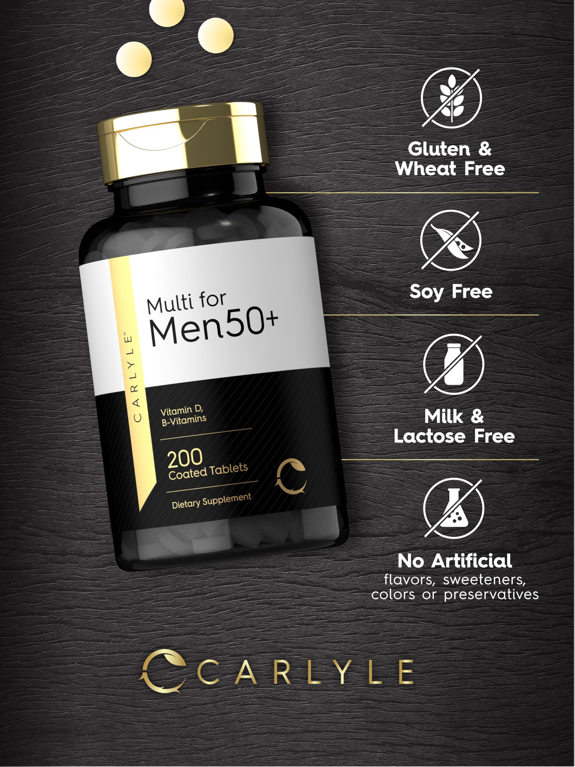 Foto 6 pulgar | Suplemento Multivitamínico Carlyle para Hombres Mayores de 50 Años 200 Comprimidos - Venta Internacional