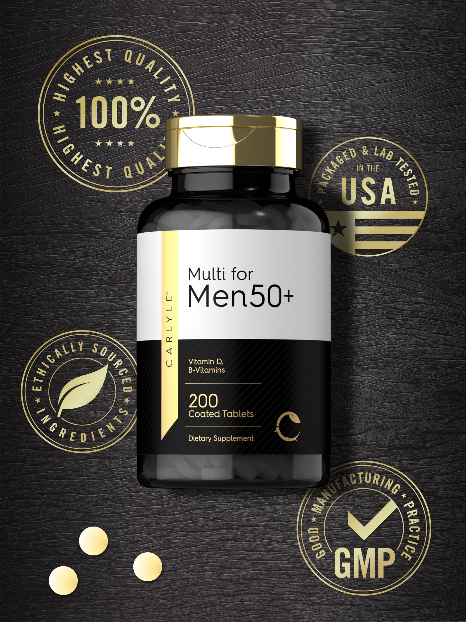 Foto 7 pulgar | Suplemento Multivitamínico Carlyle para Hombres Mayores de 50 Años 200 Comprimidos - Venta Internacional