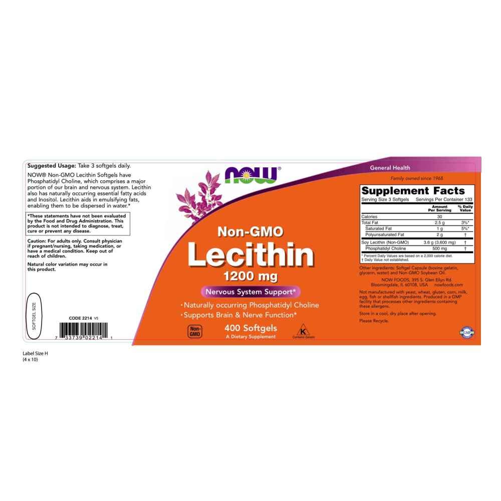 Foto 3 pulgar | Complementa Now Lecitina 1200 mg con Fosfatidilcolina 400 Cápsulas Blandas - Venta Internacional