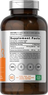 Foto 2 | Suplemento de Calcio Horbäach 600 mg con Vitamina D3 500 Comprimidos - Venta Internacional