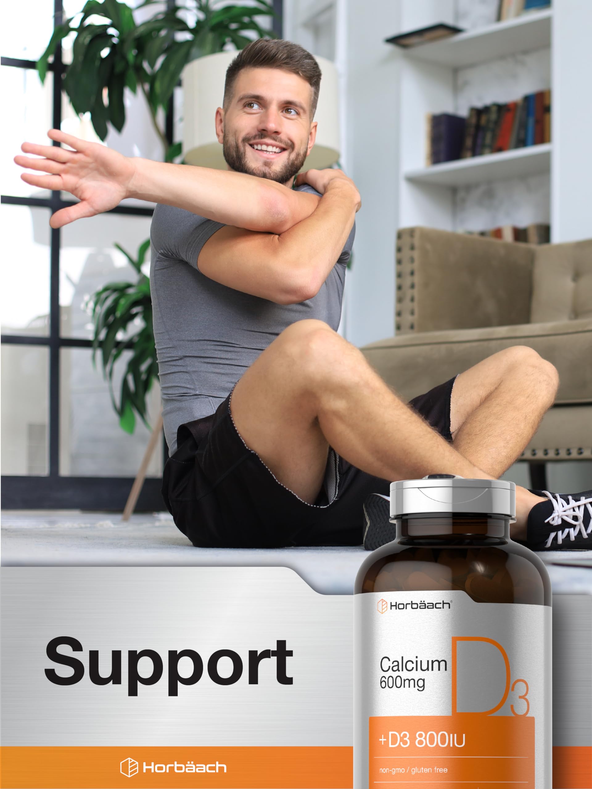 Foto 8 pulgar | Suplemento de Calcio Horbäach 600 mg con Vitamina D3 500 Comprimidos - Venta Internacional