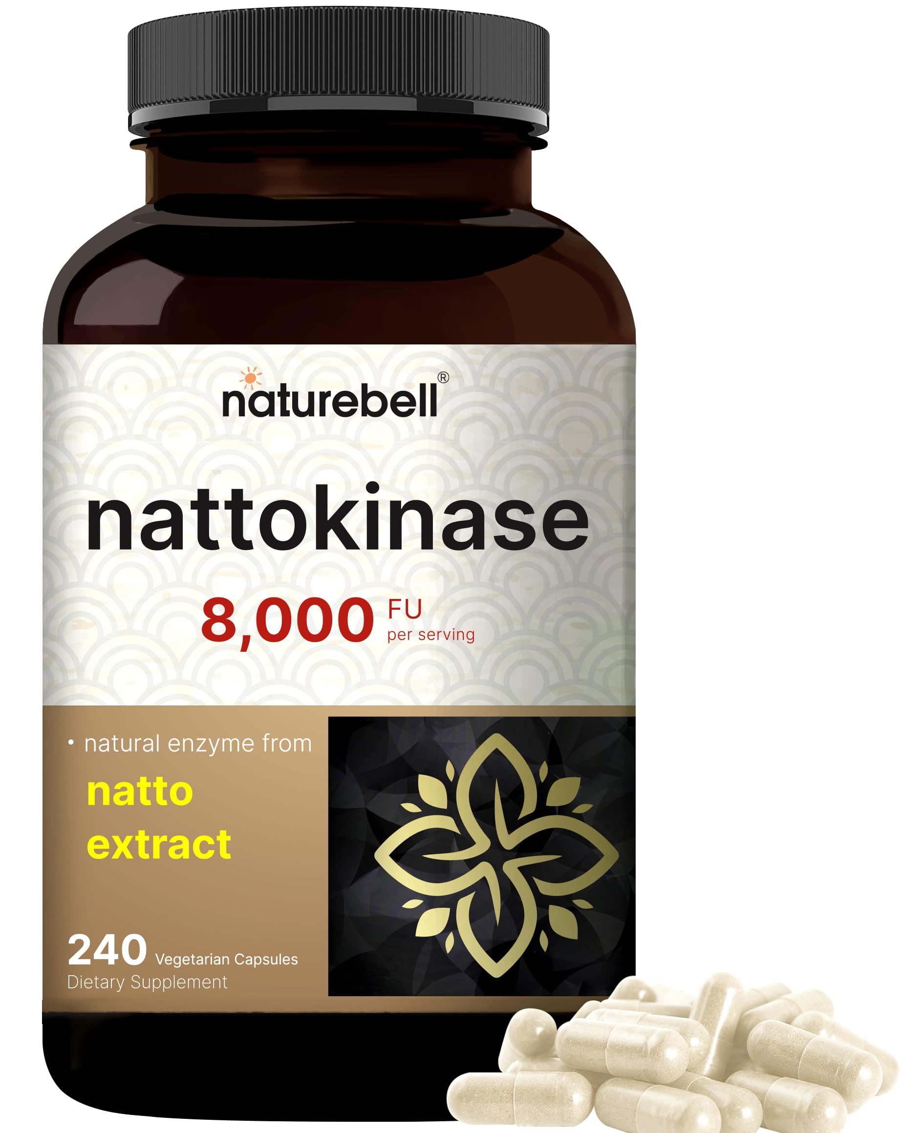 Foto 2 pulgar | Suplemento Naturebell Nattokinase 8,000 Fu 240 Cápsulas - Venta Internacional