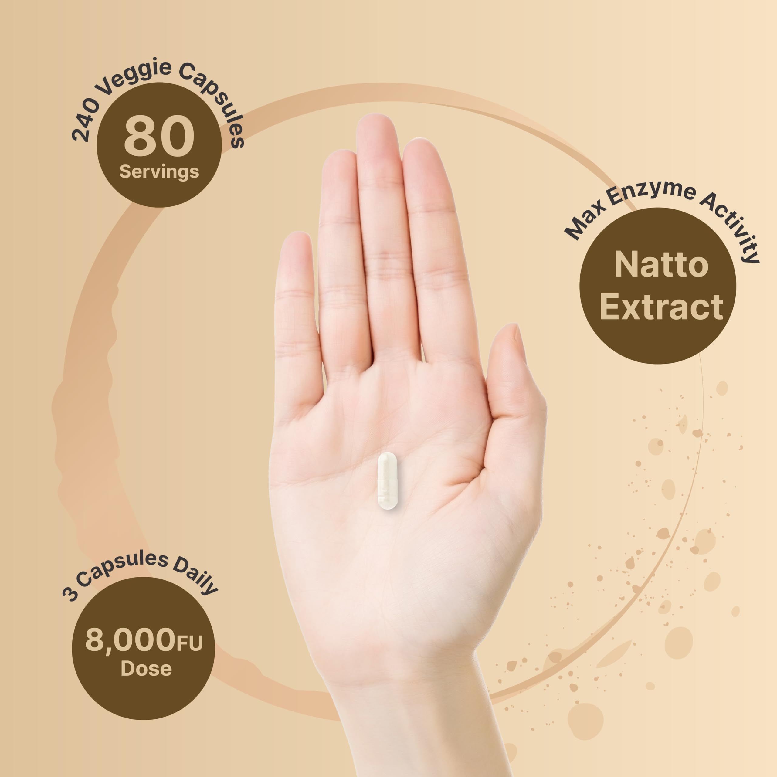 Foto 5 pulgar | Suplemento Naturebell Nattokinase 8,000 Fu 240 Cápsulas - Venta Internacional
