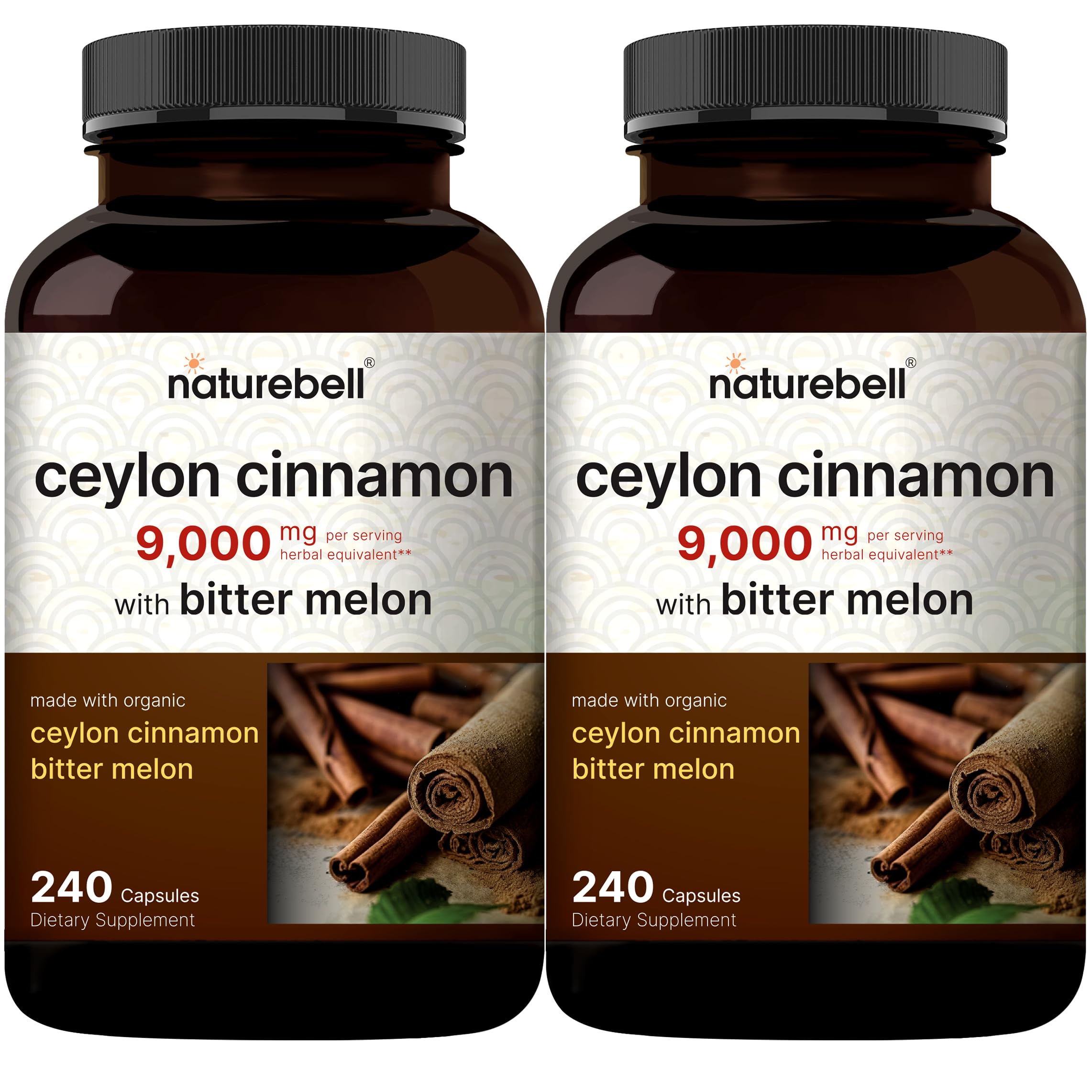 Foto 2 pulgar | Suplemento Naturebell de Canela de Ceilán 9000 Mg con Melón Amargo - Venta Internacional