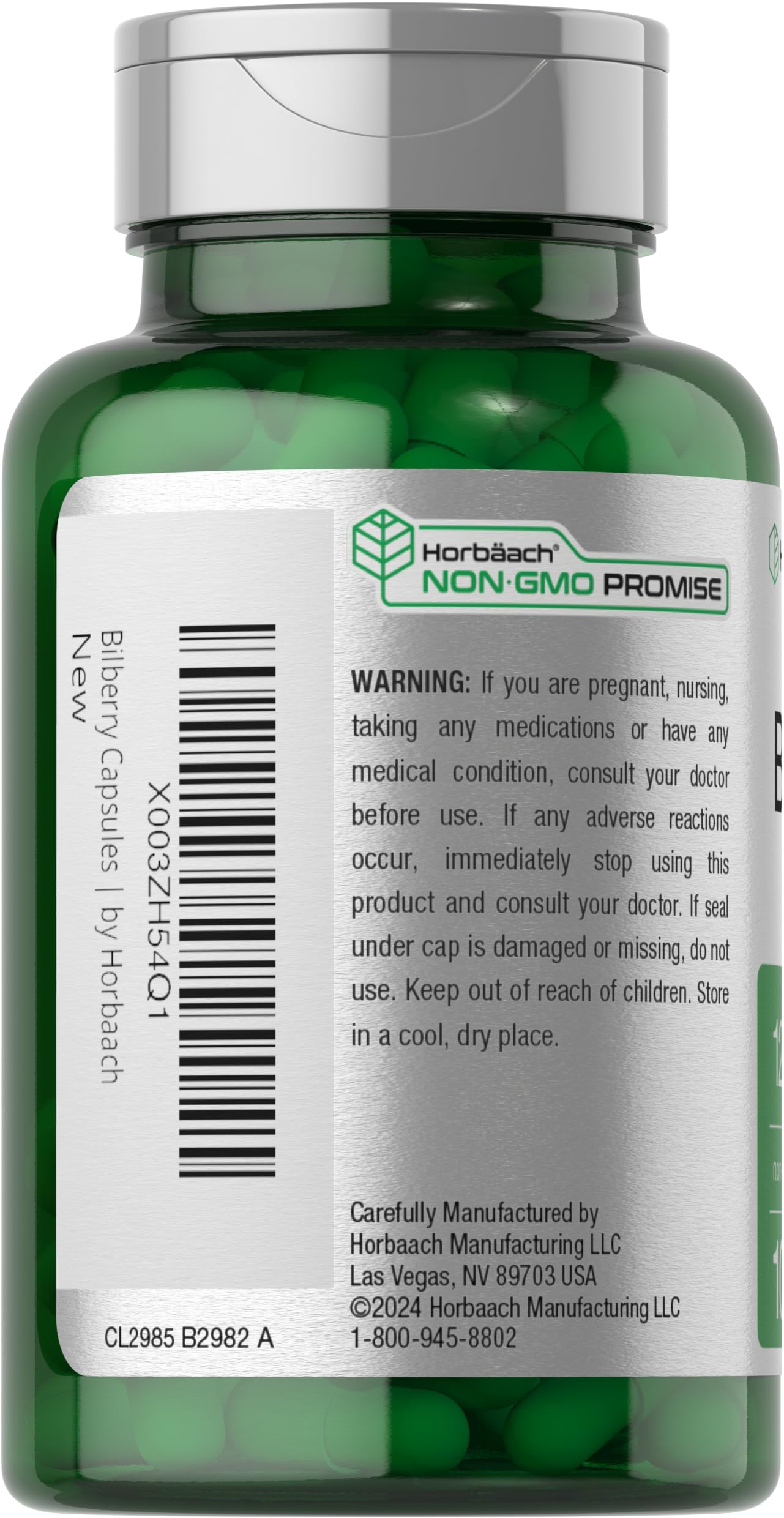 Foto 4 pulgar | Suplemento Horbaach Extracto de Arándano 1200 mg 100 Cápsulas - Venta Internacional