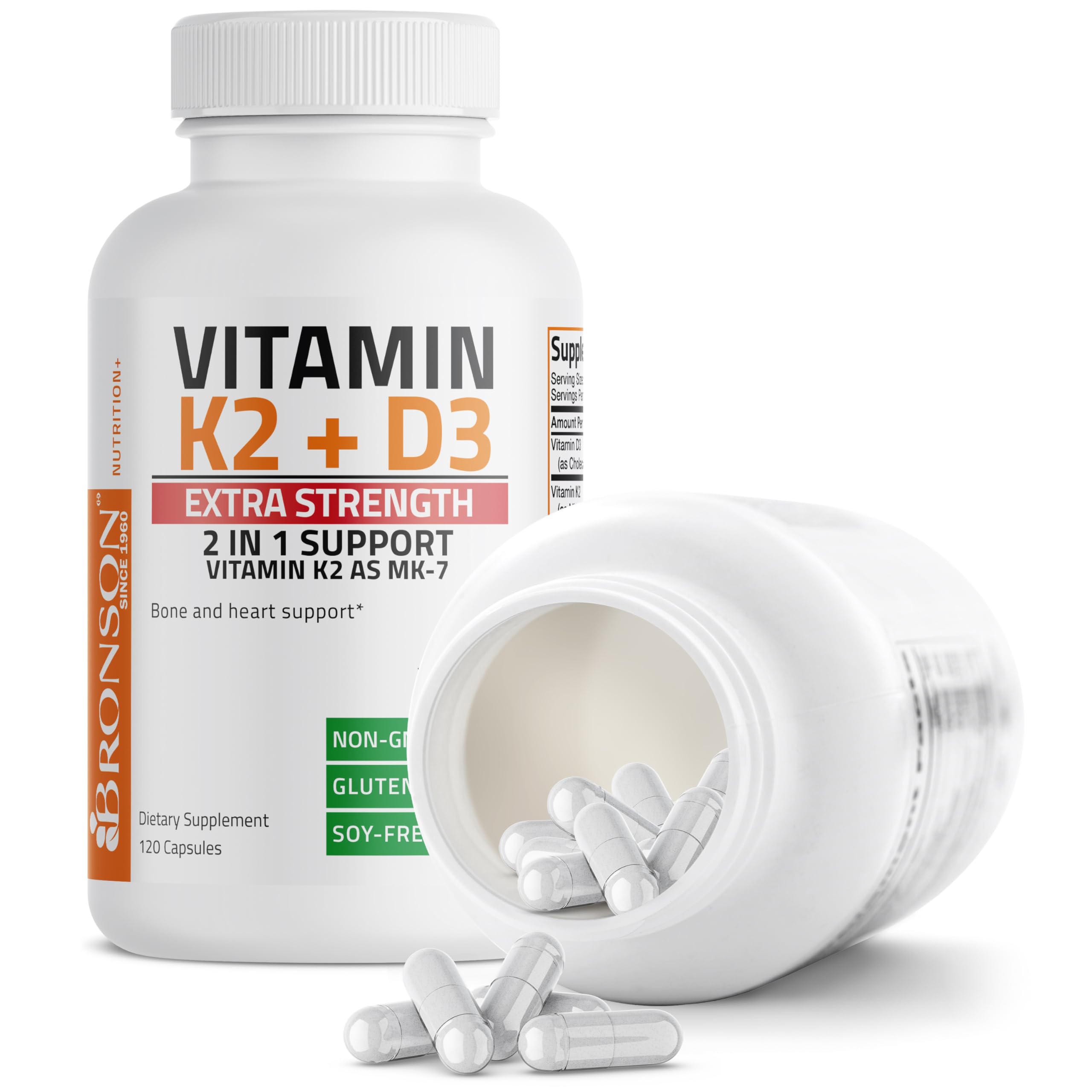 Foto 6 pulgar | Suplemento Bronson Vitamina K2 (mk7) + D3 10 000 Ui 120 Cápsulas - Venta Internacional