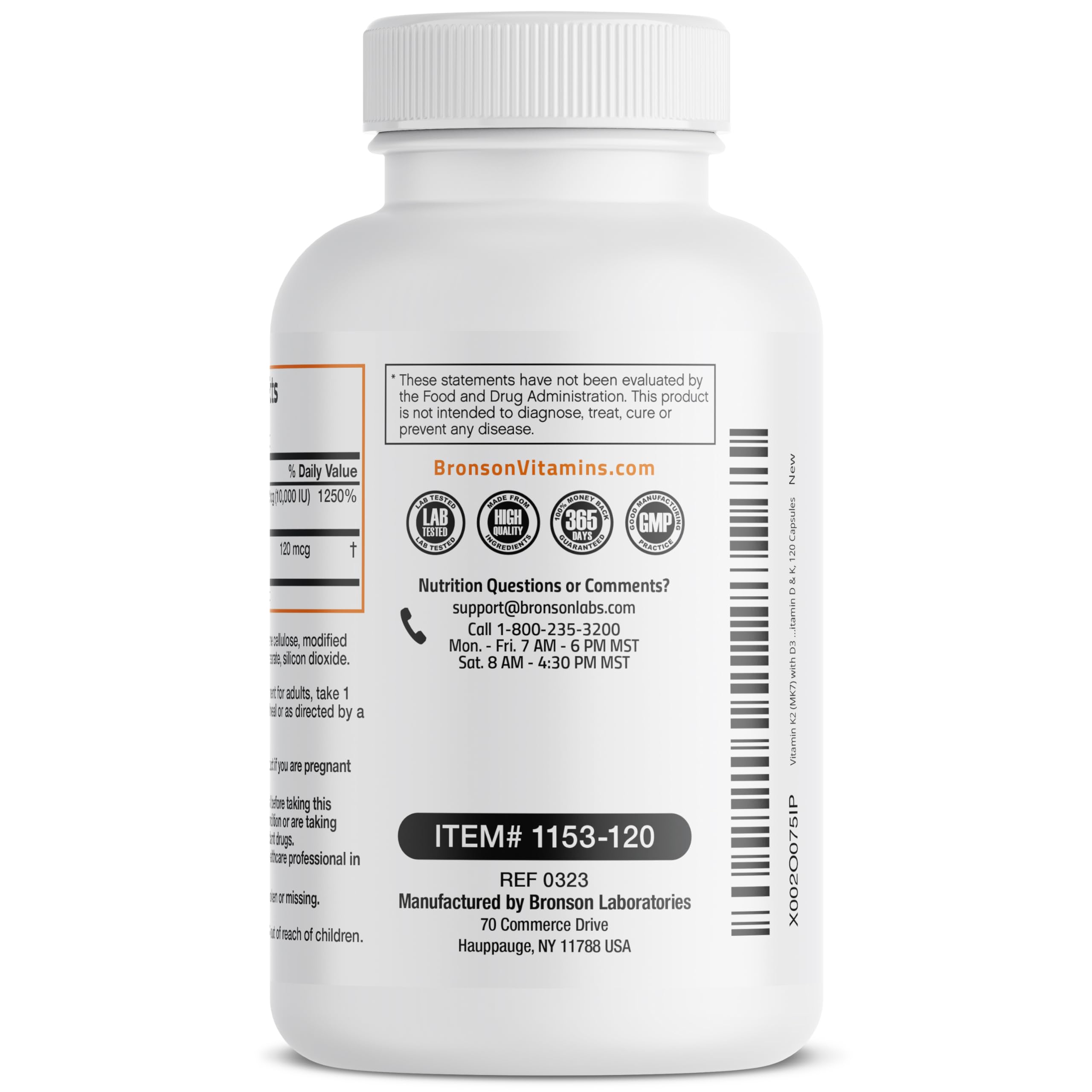 Foto 6 | Suplemento Bronson Vitamina K2 (mk7) + D3 10 000 Ui 120 Cápsulas - Venta Internacional
