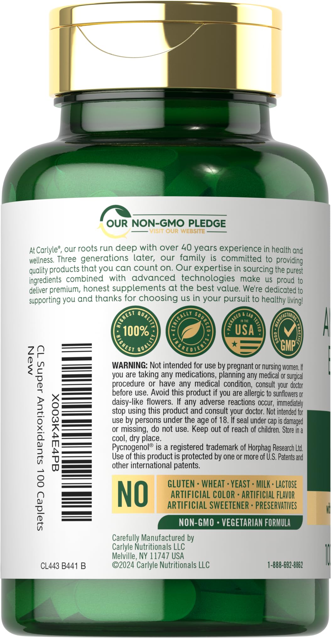 Foto 4 pulgar | Suplemento Antioxidante Carlyle Super Antioxidant Essentials - Venta Internacional