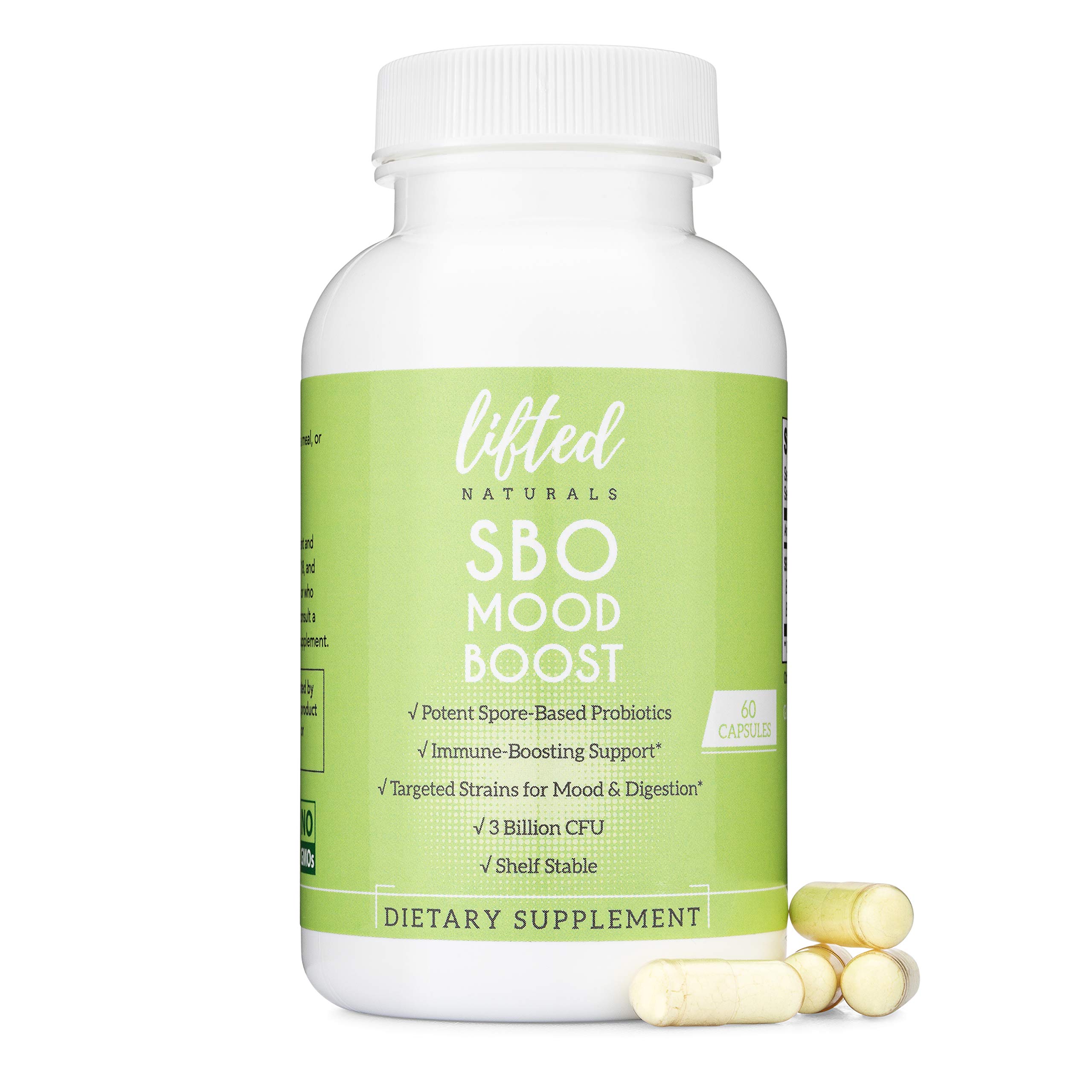 Foto 2 pulgar | Probióticos Lifted Naturals Sbo Mood Boost 3b Cfu 60 Días - Venta Internacional