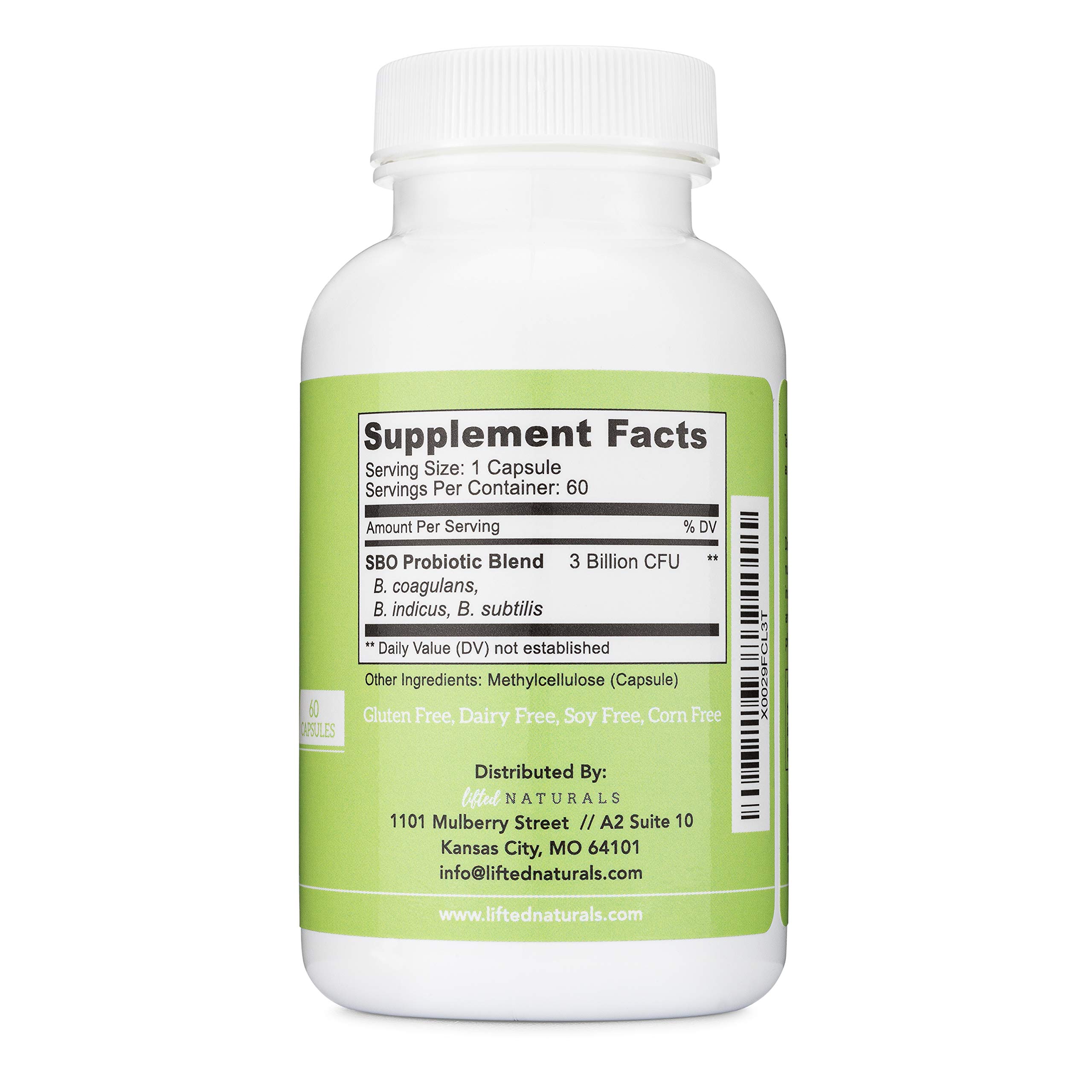 Foto 3 pulgar | Probióticos Lifted Naturals Sbo Mood Boost 3b Cfu 60 Días - Venta Internacional