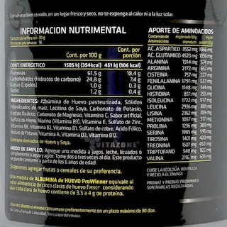 Foto 2 | Albumina de Huevo ProWinner 500 g sin Sabor