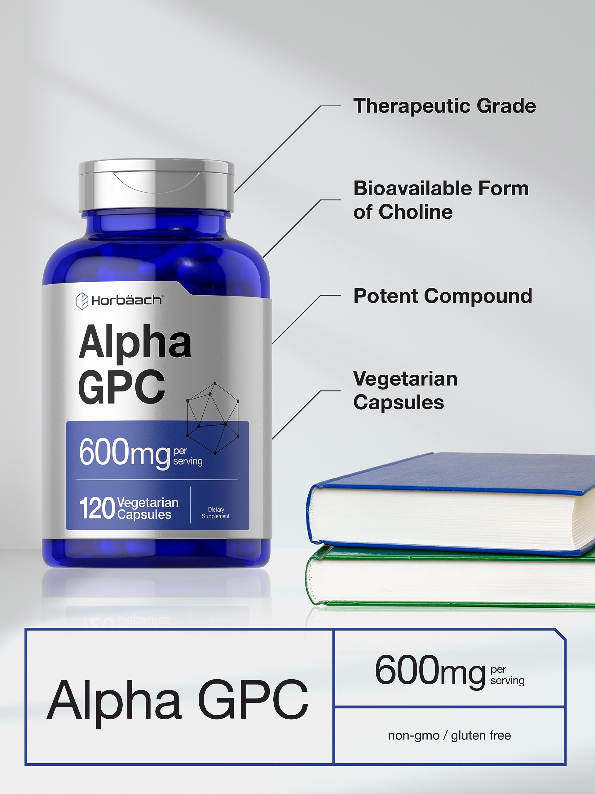 Foto 4 pulgar | Suplemento Horbäach Alpha Gpc 600 Mg 120 Cápsulas- Venta Internacional