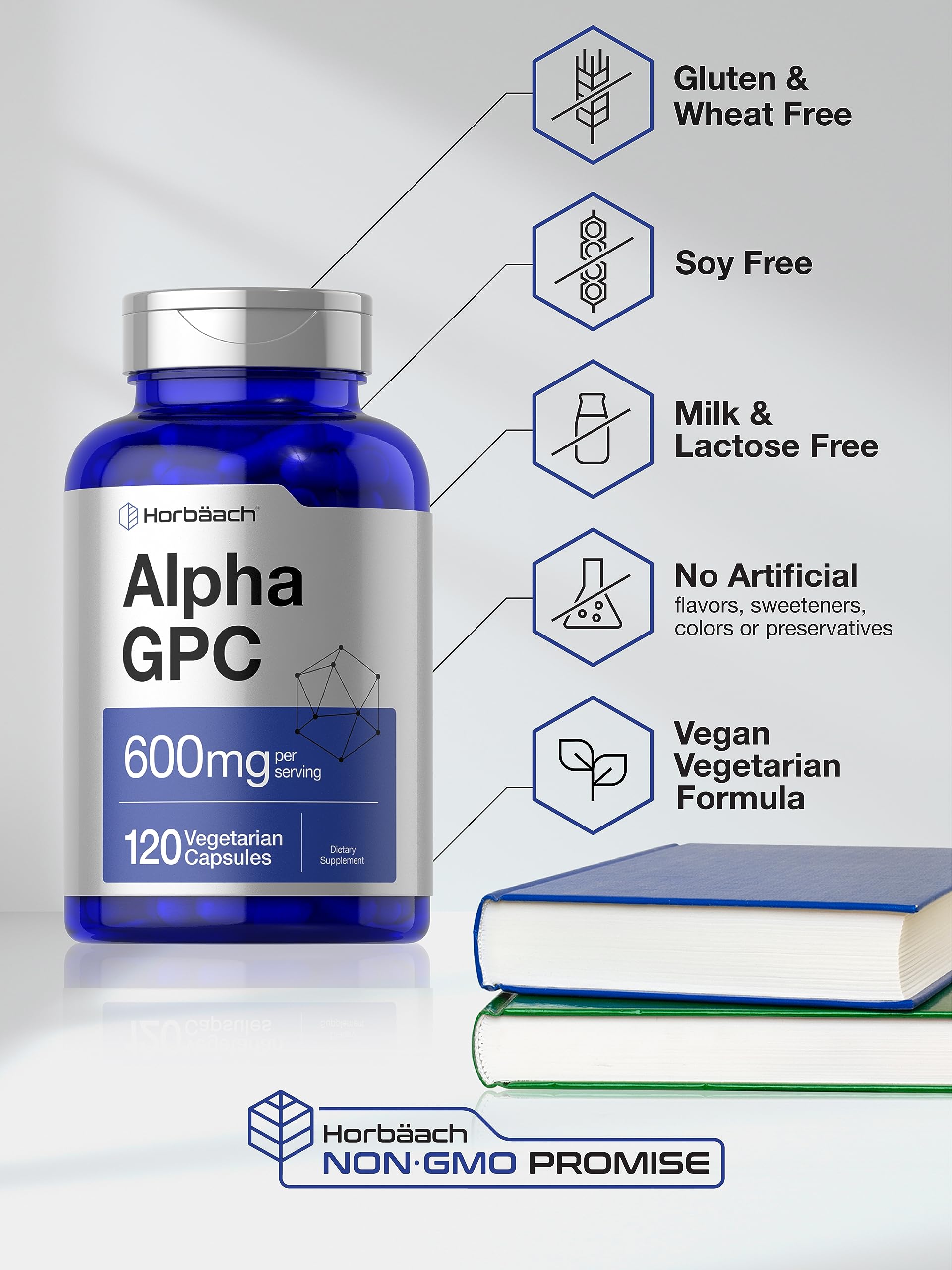 Foto 5 pulgar | Suplemento Horbäach Alpha Gpc 600 Mg 120 Cápsulas- Venta Internacional