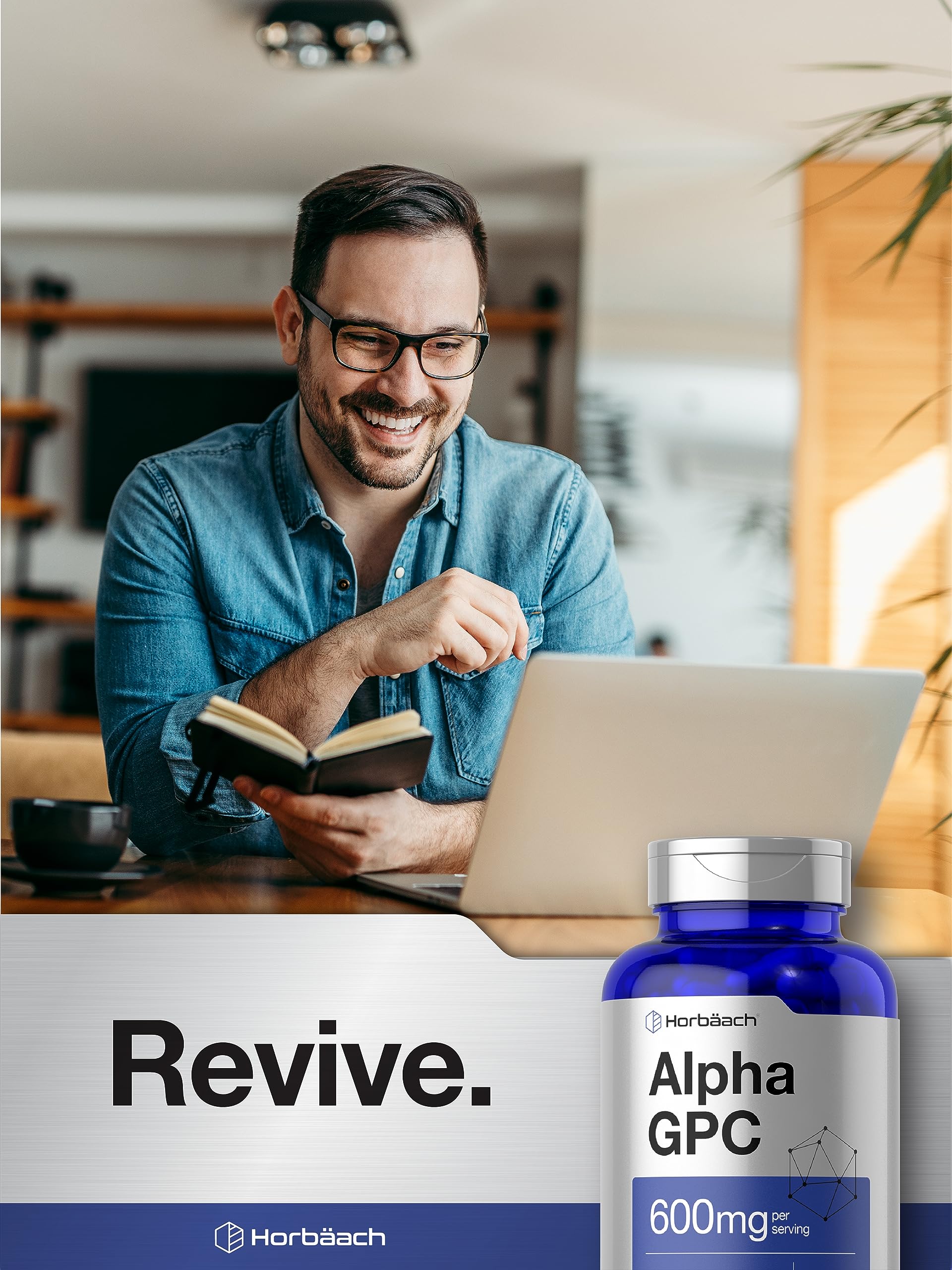 Foto 7 pulgar | Suplemento Horbäach Alpha Gpc 600 Mg 120 Cápsulas- Venta Internacional