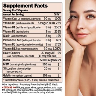 Foto 2 | Suplemento Andrew Lessman Para Cabello Piel Y Uñas Saludables 120 Cápsulas - Venta Internacional