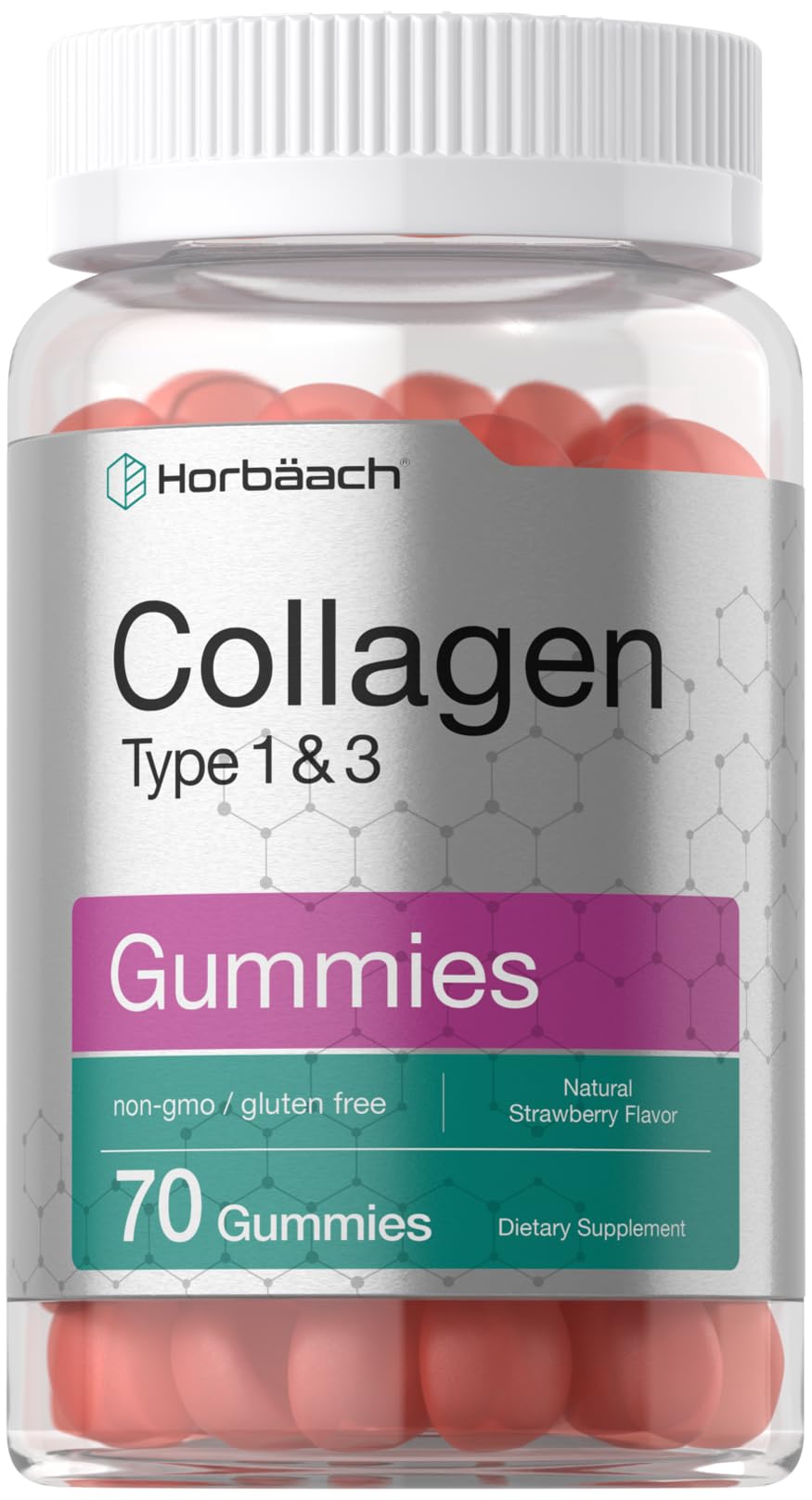 Foto 2 pulgar | Suplemento Horbaach Colageno Gummies Sabor a Fresa - Venta Internacional