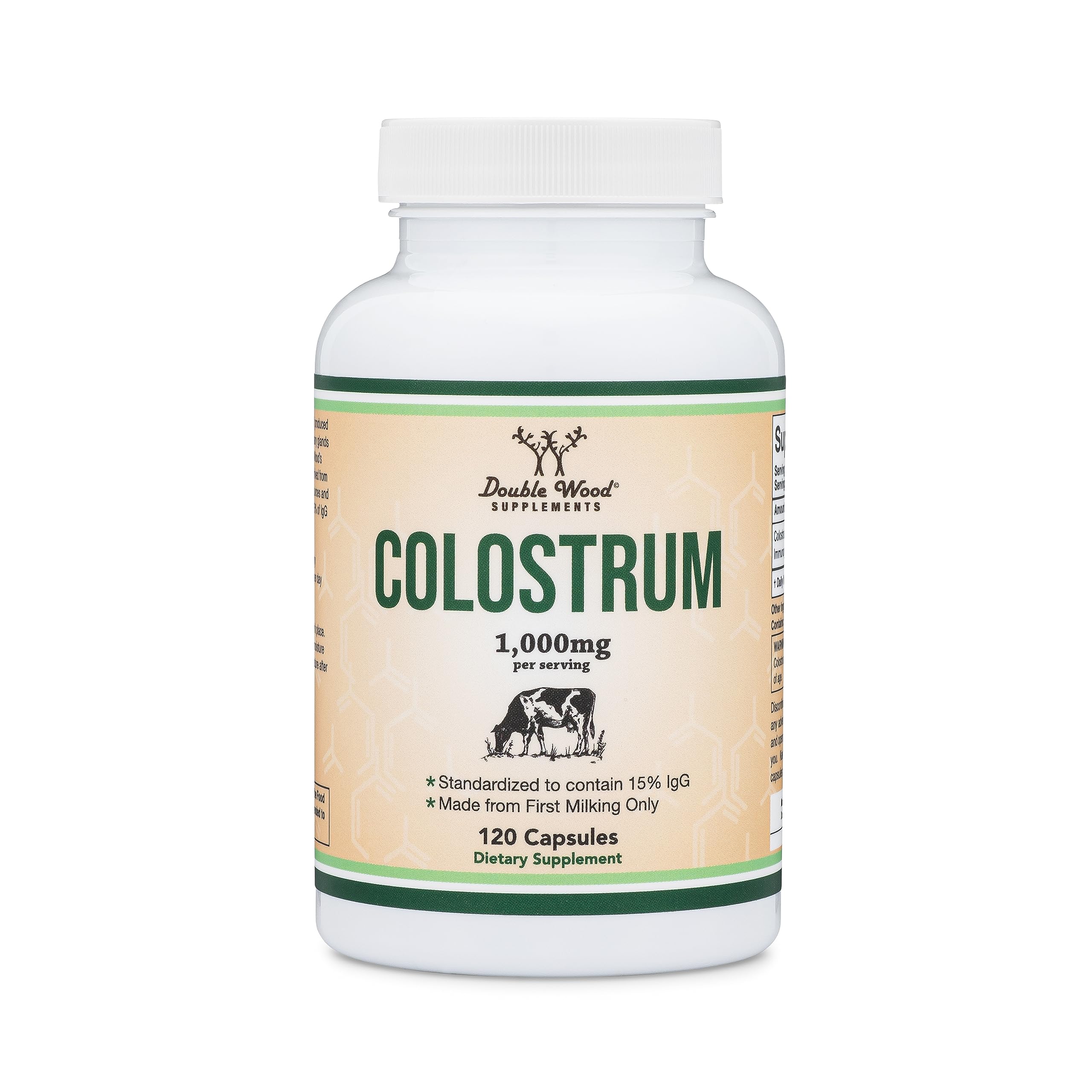 Foto 5 pulgar | Suplemento Double Wood Colostrum 120 Cápsulas de 1000 mg - Venta Internacional