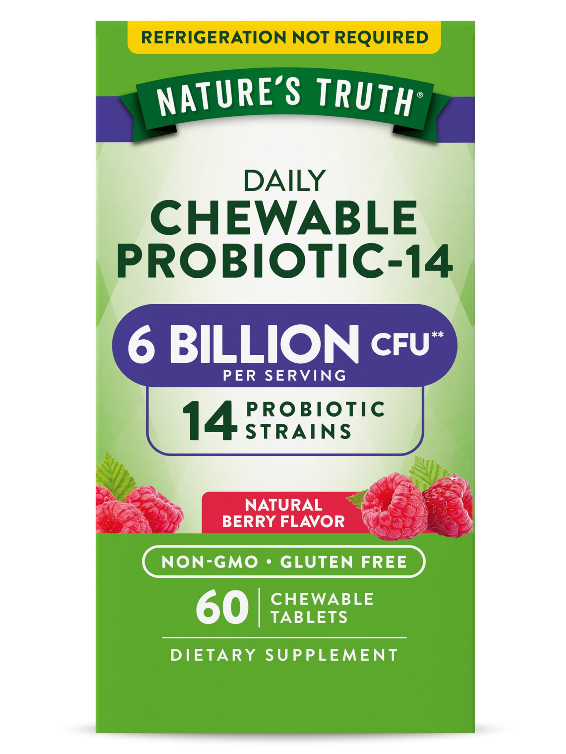 Foto 2 pulgar | Probiótico Masticable Nature's Truth 6 Mil Millones Cfu 60 Tabletas - Venta Internacional