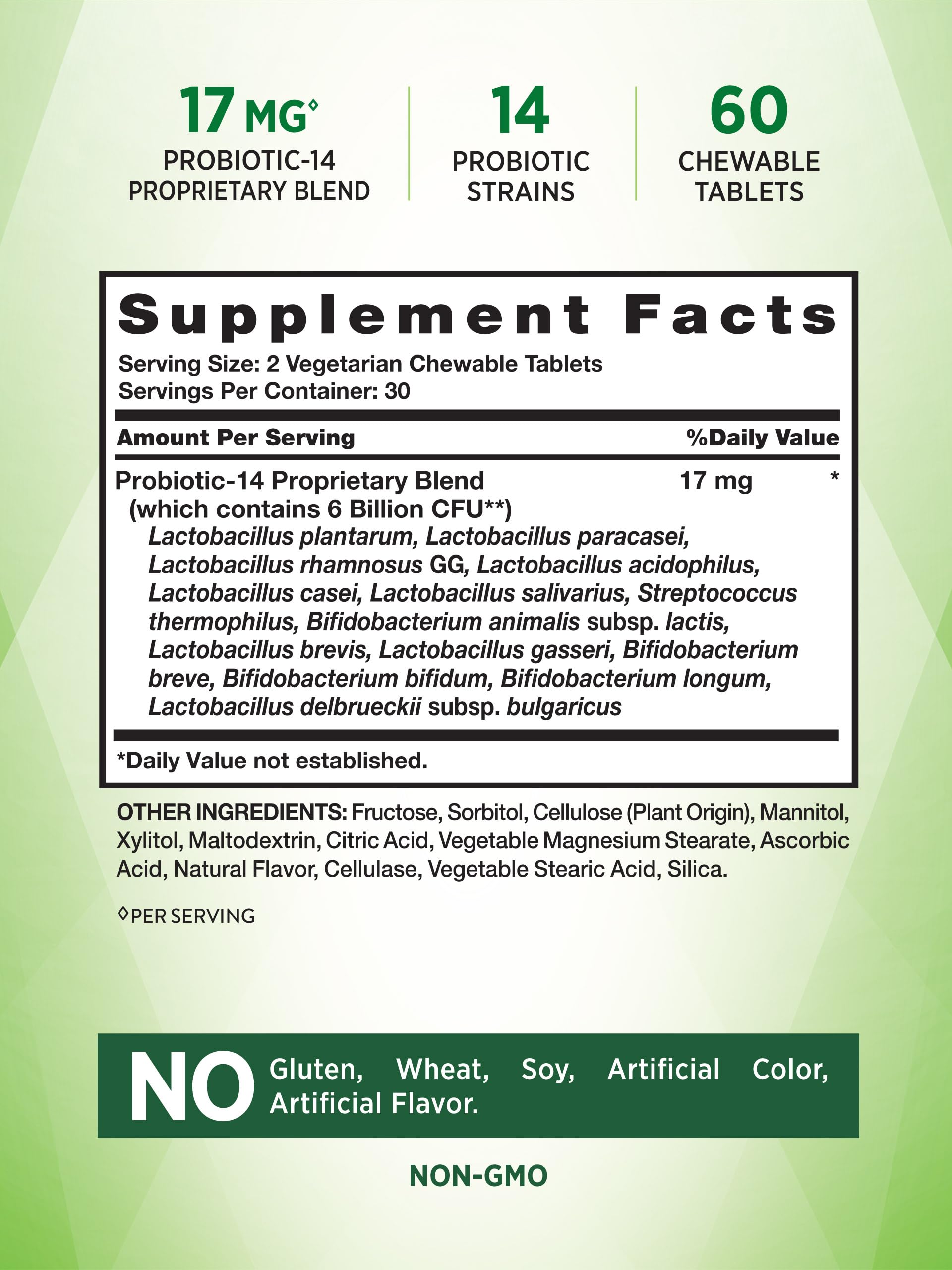 Foto 3 pulgar | Probiótico Masticable Nature's Truth 6 Mil Millones Cfu 60 Tabletas - Venta Internacional