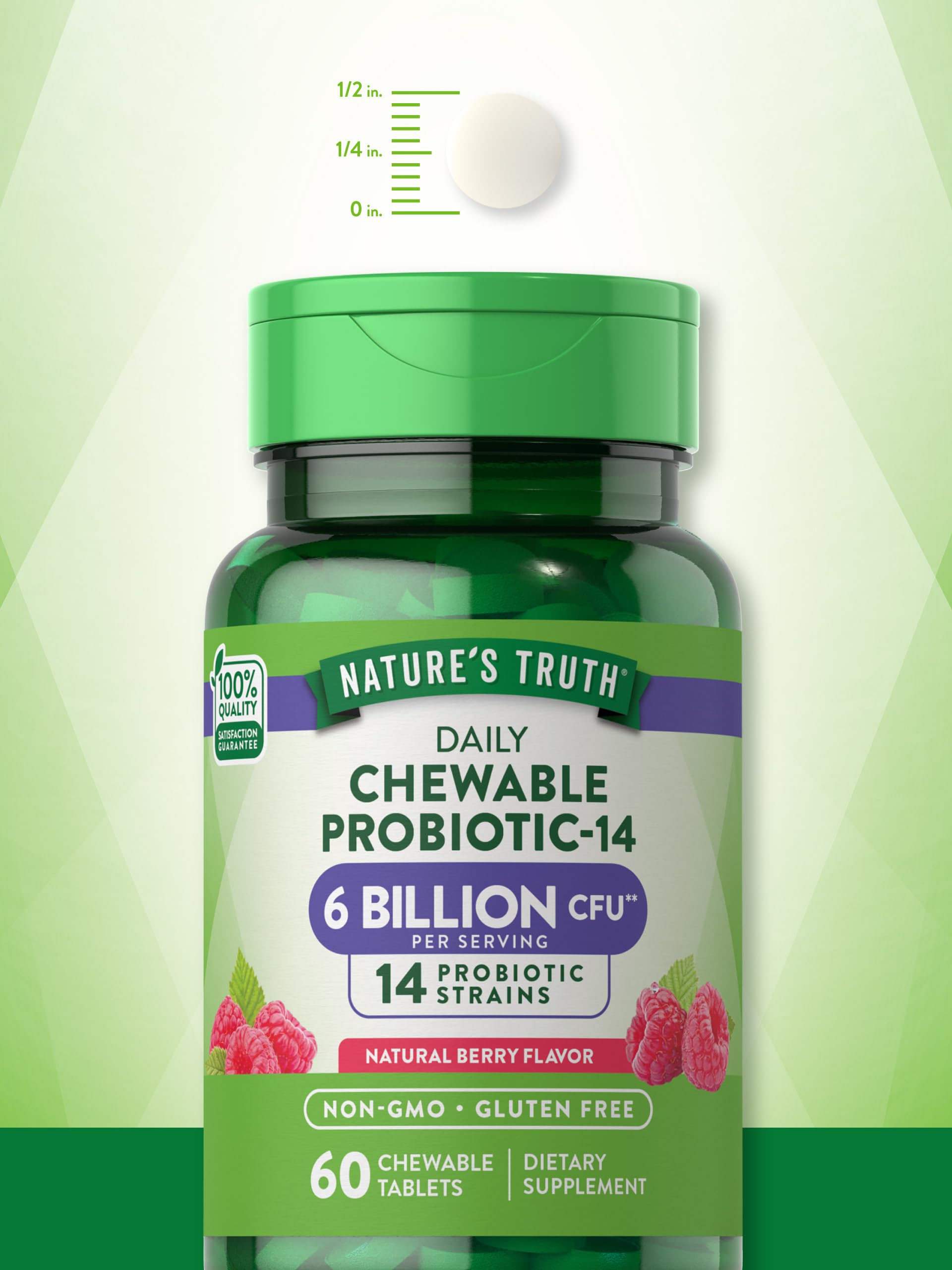 Foto 5 pulgar | Probiótico Masticable Nature's Truth 6 Mil Millones Cfu 60 Tabletas - Venta Internacional