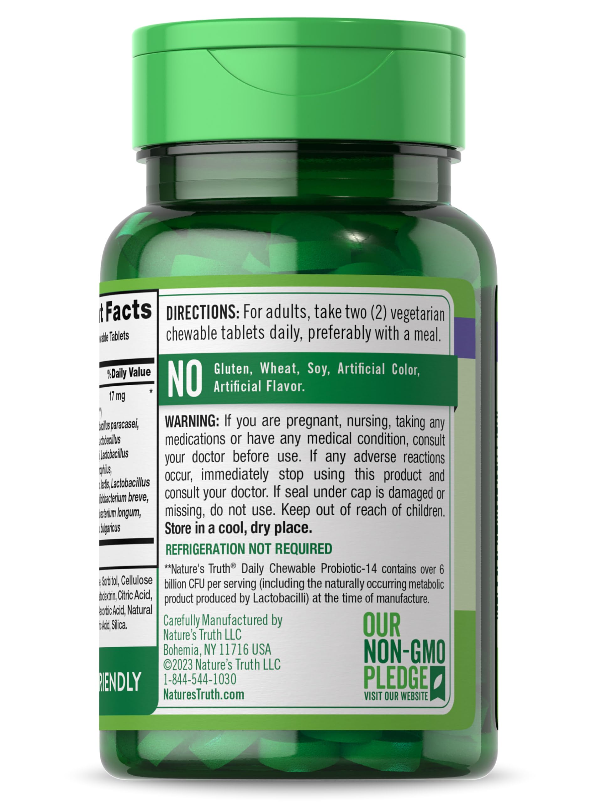 Foto 6 | Probiótico Masticable Nature's Truth 6 Mil Millones Cfu 60 Tabletas - Venta Internacional