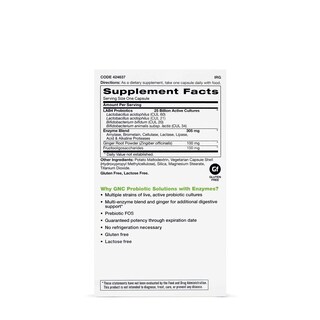 Foto 2 | Suplemento Las Soluciones Probióticas GNC con Enzimas - Venta Internacional