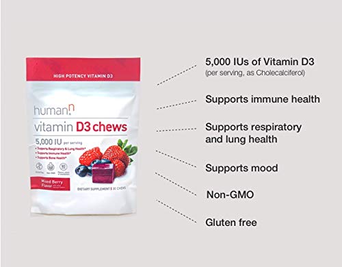 Foto 3 pulgar | Masticables con Vitamina D3 Humann 5000 Ui 30 Unidades - Venta Internacional