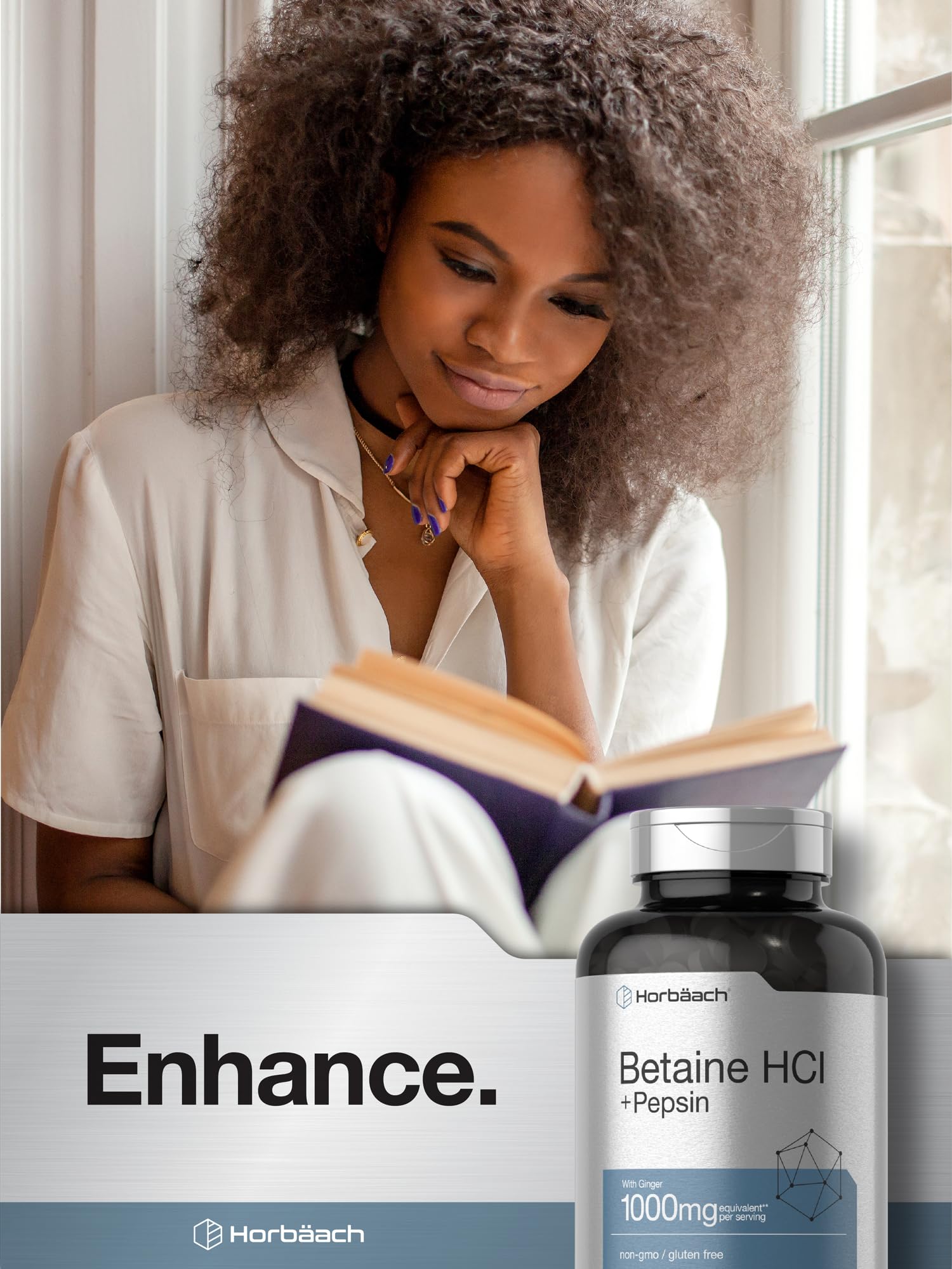 Foto 7 | Suplemento Horbäach Betaine Hcl con Pepsina 1000 Mg 250 Tabletas - Venta Internacional