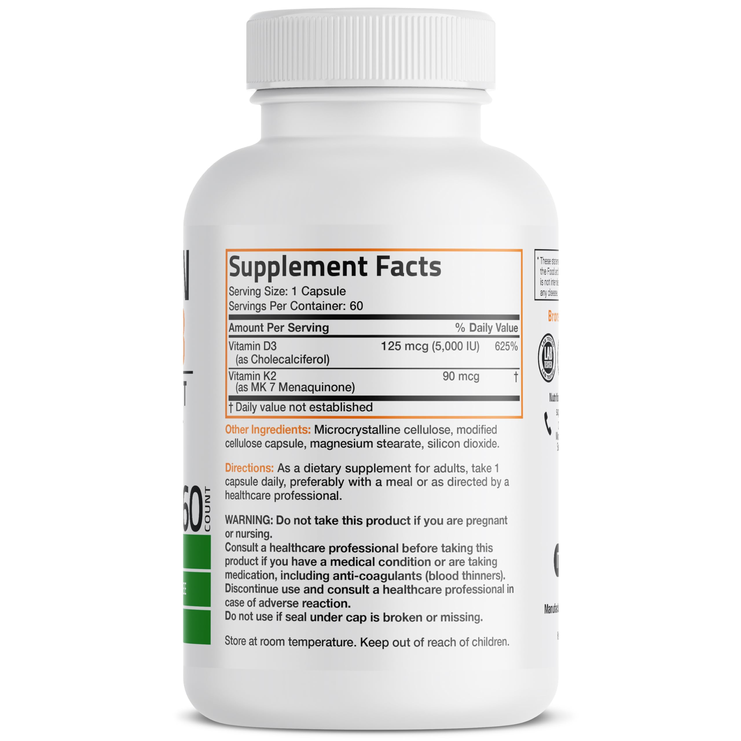 Foto 3 pulgar | Vitamina K2 y D3 5000 Ui 60 Cápsulas - Venta Internacional