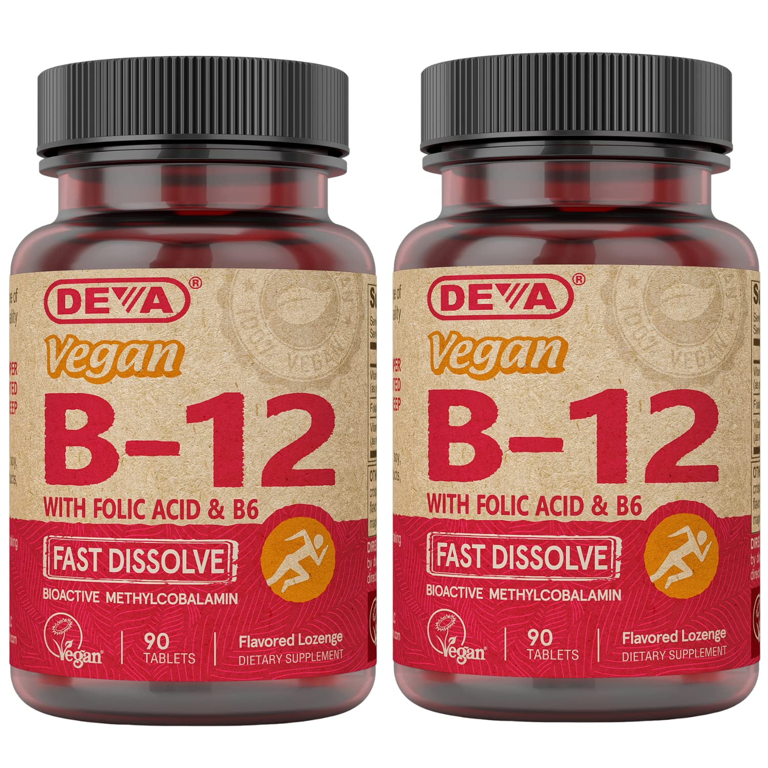 Foto 2 pulgar | Suplemento Deva de Vitamina B12 Vegana 1000 MCG 90 Comprimidos Paquete de 2 - Venta Internacional