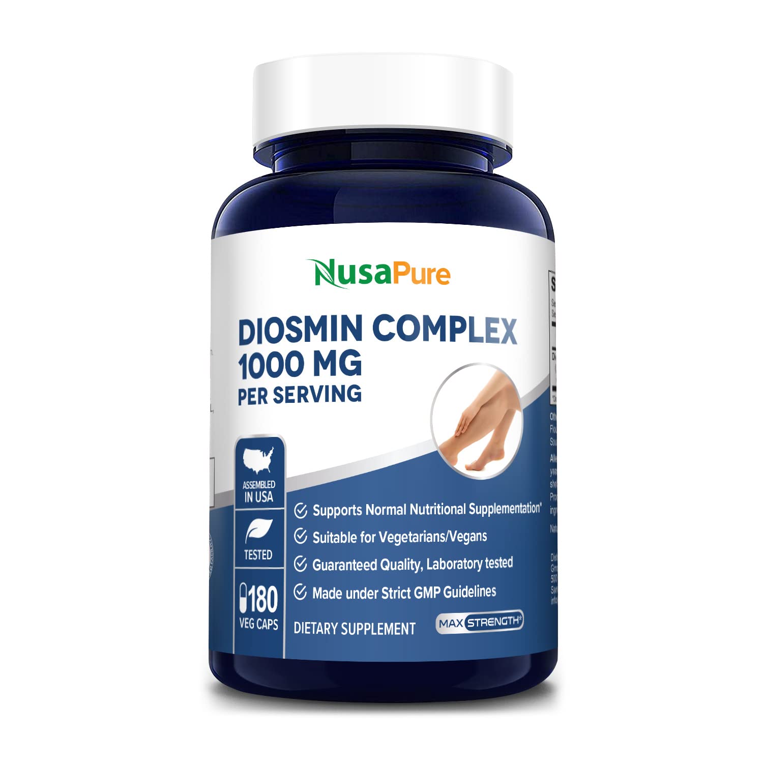Foto 2 pulgar | Suplemento Nusapure Diosmin Complex 1000 mg 180 Cápsulas Vegetarianas - Venta Internacional