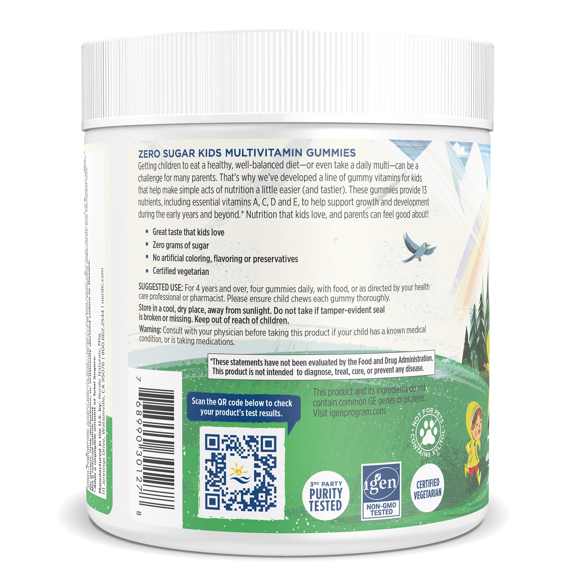 Foto 4 pulgar | Suplemento Gomitas Múltiples Zero Sugar Kids Nordic Naturals - Venta Internacional