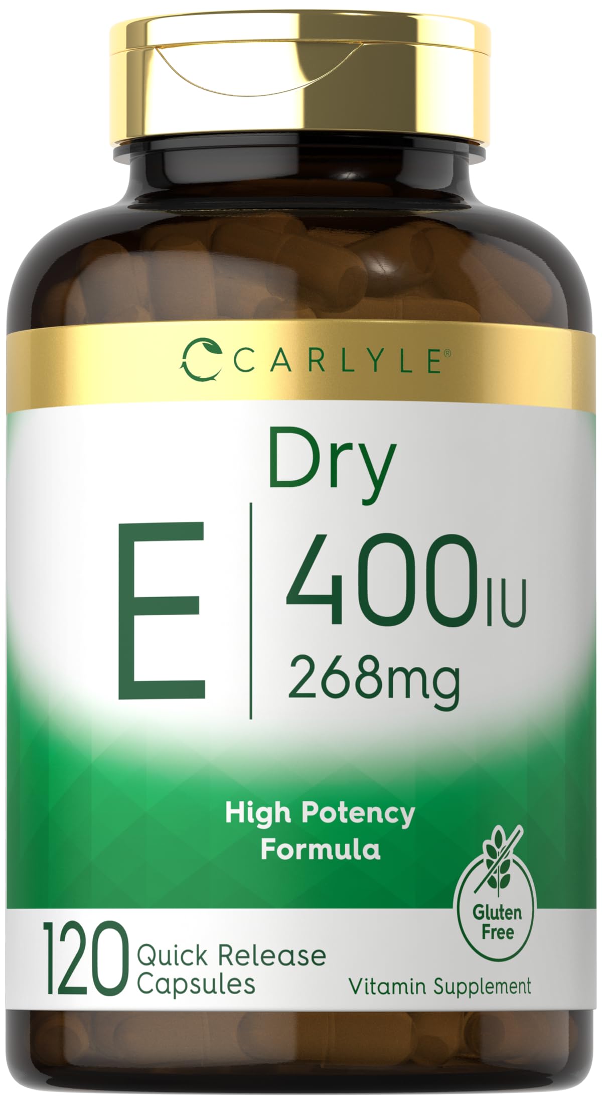 Suplemento de Vitamina E Seca Carlyle 400 UI 268 mg - 120 Cápsulas