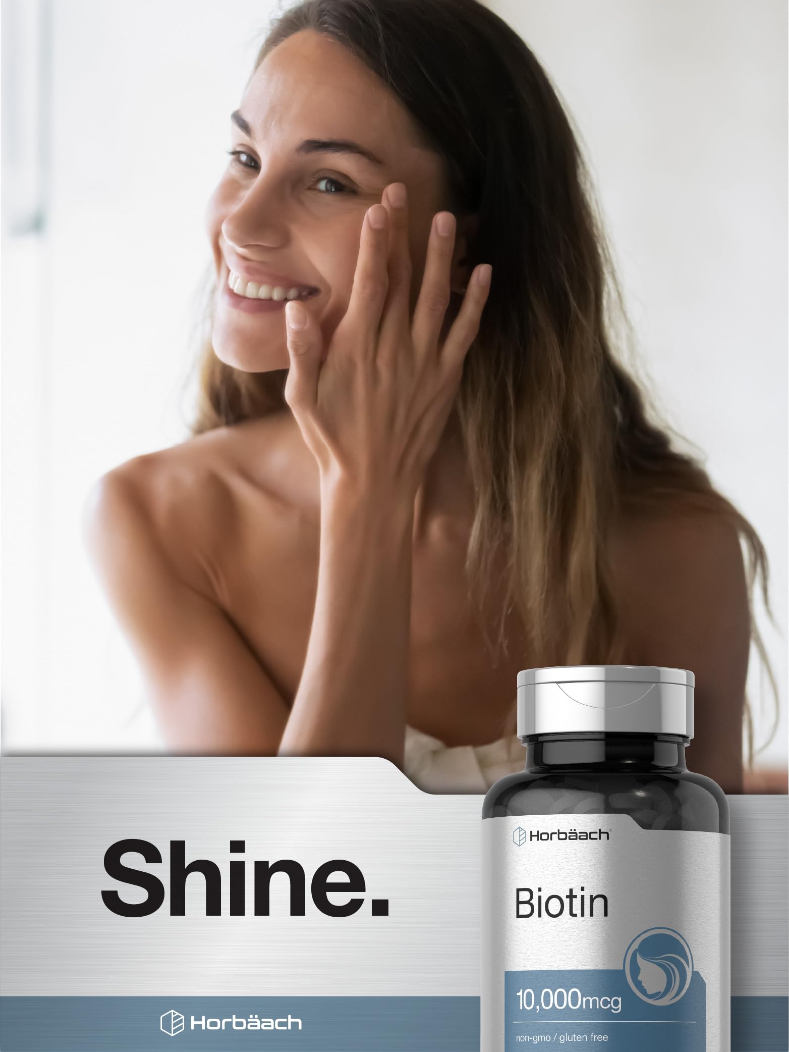 Foto 7 pulgar | Suplemento Horbaach Biotina 10000 Mcg 180 Tabletas - Venta Internacional